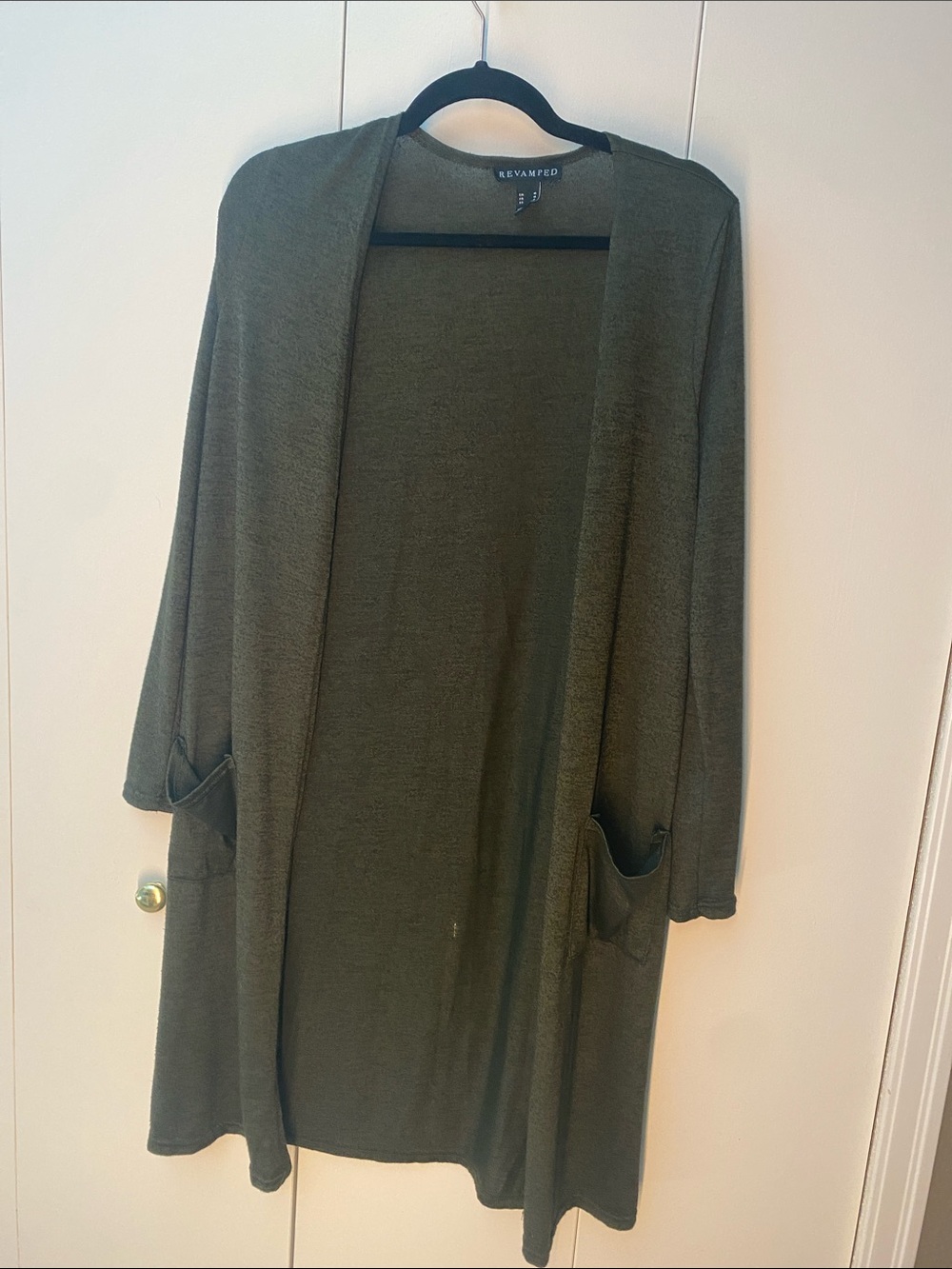 3/$20 Revamped Olive Open-Front Women’s Cardigan